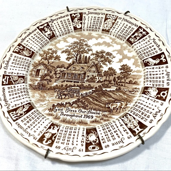 Alfred Meakin 1969 Calendar Plate - Picture 9 of 12
